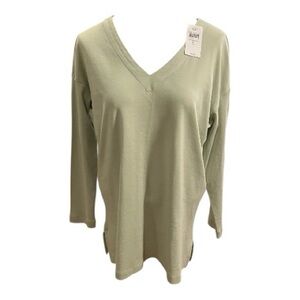 J. Jill Light Green Simply Supima V-Neck Tunic size S